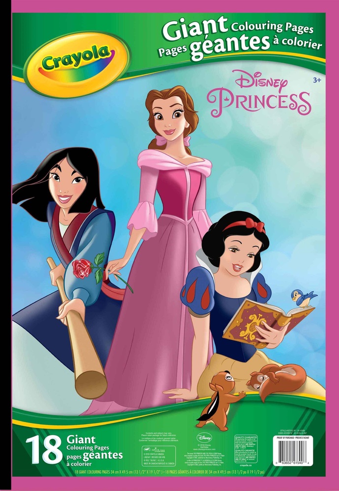 Crayola Disney Princess Coloring Pages, Giant Coloring Pages, 18 Count ...