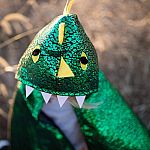 Metallic Green Dragon Toddler Cape - Size 2-3  