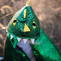 Metallic Green Dragon Toddler Cape - Size 2-3  