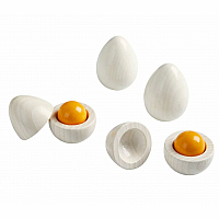 Wooden Eggs with Yolk  