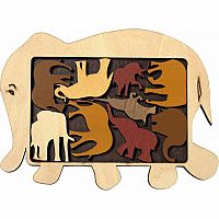 Elephant Parade Wooden Packing Puzzle