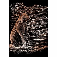 Engraving Art - Grizzly Bears