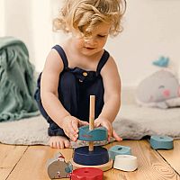 Bababoo and Friends - Whale Wilma Wood Stacking Toy