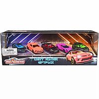 Light Racer Giftpack - 5 Piece Set 1/64 Diecast Model Cars.