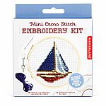 Mini Cross Stitch Embroidery Kit - Sailboat