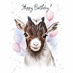 Hopper Studios Greeting Card - Goatly Awesome - Birthday