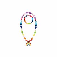 Double Rainbow Necklace & Bracelet Set