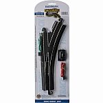 HO Scale Remote-Control Turnout with Steel Rail - E-Z Track - Right Hand