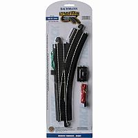 HO Scale Remote-Control Turnout with Steel Rail - E-Z Track - Right Hand