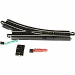 HO Scale Remote-Control Turnout with Steel Rail - E-Z Track - Right Hand