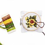 Mini Cross Stitch Embroidery Kit - Sunflower