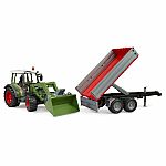 Fendt Vario 211 Front Loader and Tipping Trailer.