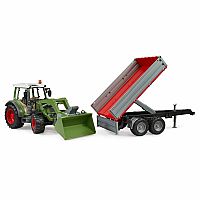 Fendt Vario 211 Front Loader and Tipping Trailer.