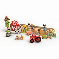 Farm A-Z Wood Puzzle & Playset 