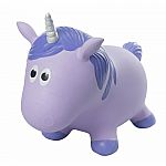 Fantasy Hopper Inflatable Bouncing Purple Unicorn with Pump