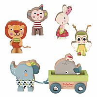Bababoo and Friends Wooden Play Figures