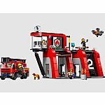 City: Fire Station with Fire Truck