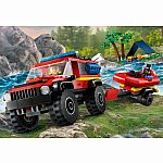 City: 4x4 Fire Truck with Rescue Boat