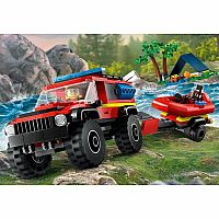 City: 4x4 Fire Truck with Rescue Boat.