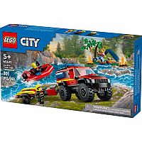 City: 4x4 Fire Truck with Rescue Boat