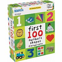 First 100 Numbers, Colors, Shapes Bingo. 