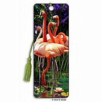 Flamingos - 3D Bookmark 