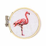 Mini Cross Stitch Embroidery Kit - Flamingo