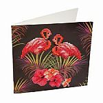 Crystal Art Card Kit - Flamingos