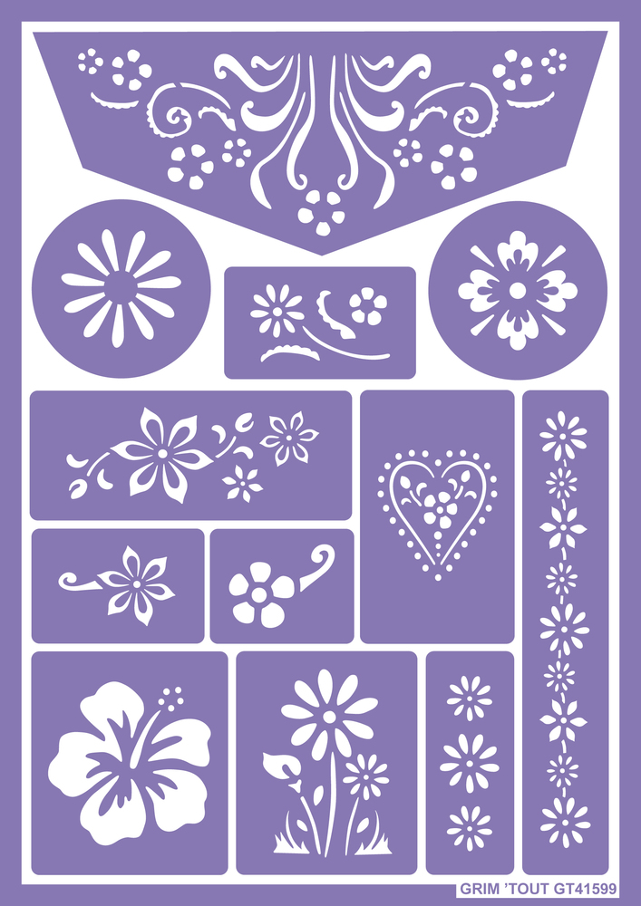 Face Painting Stencil Flowers Toy Sense