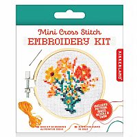 Mini Cross Stitch Embroidery Kit - Flowers