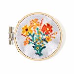 Mini Cross Stitch Embroidery Kit - Flowers