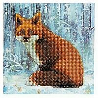 Crystal Art Card Kit - Winter Fox