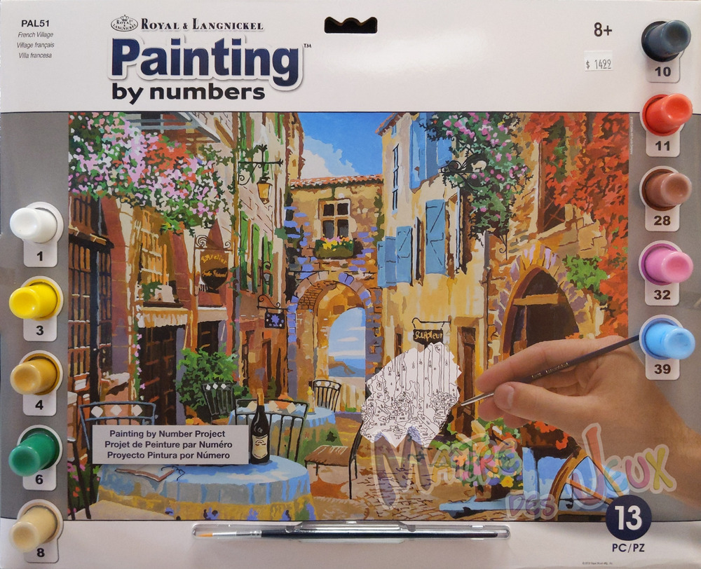 Adult Paint by Number - French Village. - Toy Sense