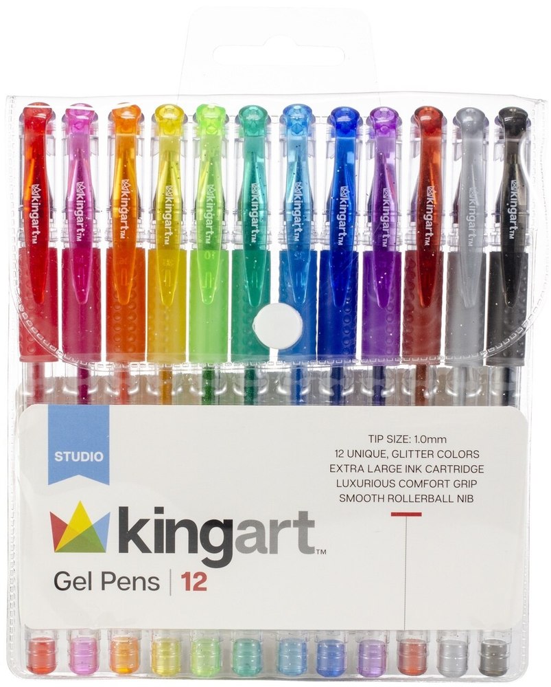 Soft Grip Gels Pens Set of 12 Toy Sense