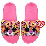 Giselle - Leopard Pool Slides - Small