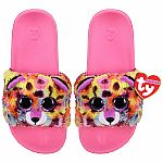 Giselle Leopard Pool Slides - Large  