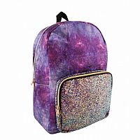 Crushed Velvet & Chunky Glitter Backpack 