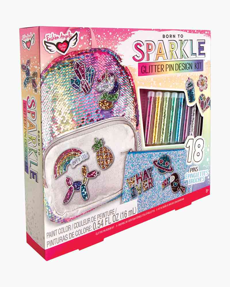 Born To Sparkle Glitter Pin Design Kit Toy Sense