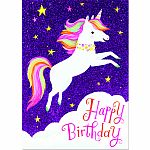 Glitter Unicorn Birthday Card