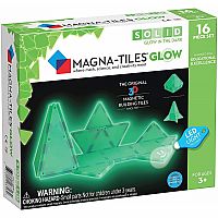 Magna-Tiles Glow in the Dark Solid - 16 Pieces 