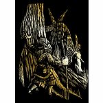 Mini Engraving Art: Gold - Gnome & Fairy 