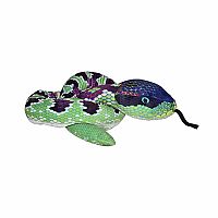 Snakesss Green and Purple Plush - 54 Inch