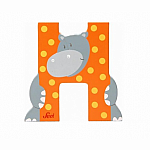 Wooden Letters Animal - 'H' Hippo