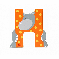 Wooden Letters Animal - 'H' Hippo 