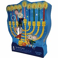 Hanukkah Lights Floor Puzzle - Crocodile Creek