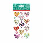 Flower Hearts Stickers - 4 Sheets