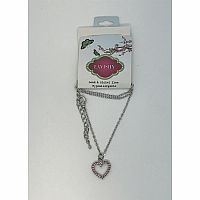 Crystal Heart Pendant Necklace 