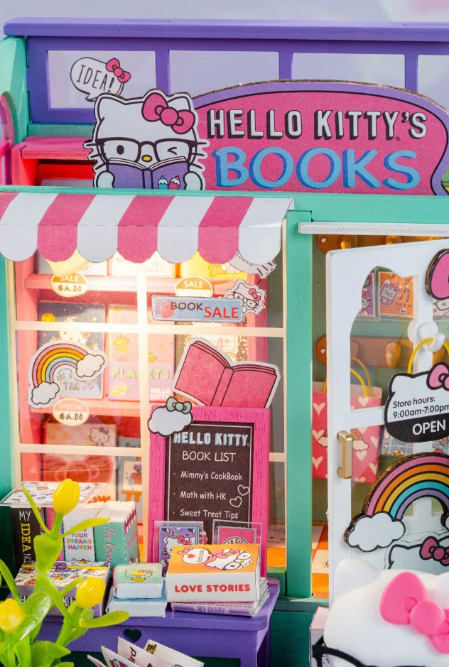 Hello Kitty Bookstore DIY Miniature House Kit - Toy Sense