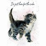 Hoppers Studios Greeting Card - I'm Just Here For The Cake - Birthday