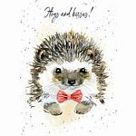 Hopper Studios Greeting Card - Hogs And Kisses - Birthday